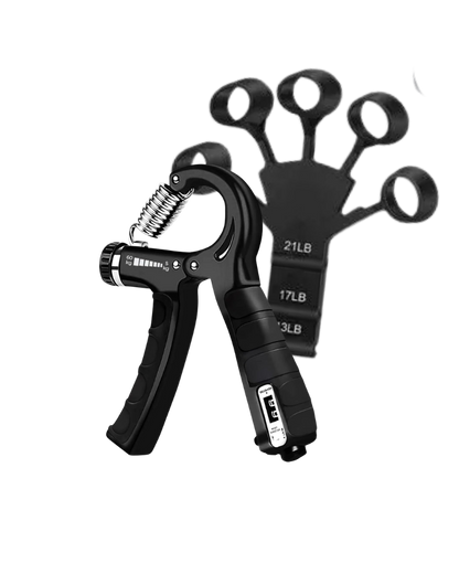 Pack Renforcement des Mains & Doigts – Hand Gripper Ajustable + Exercisateur de Doigts